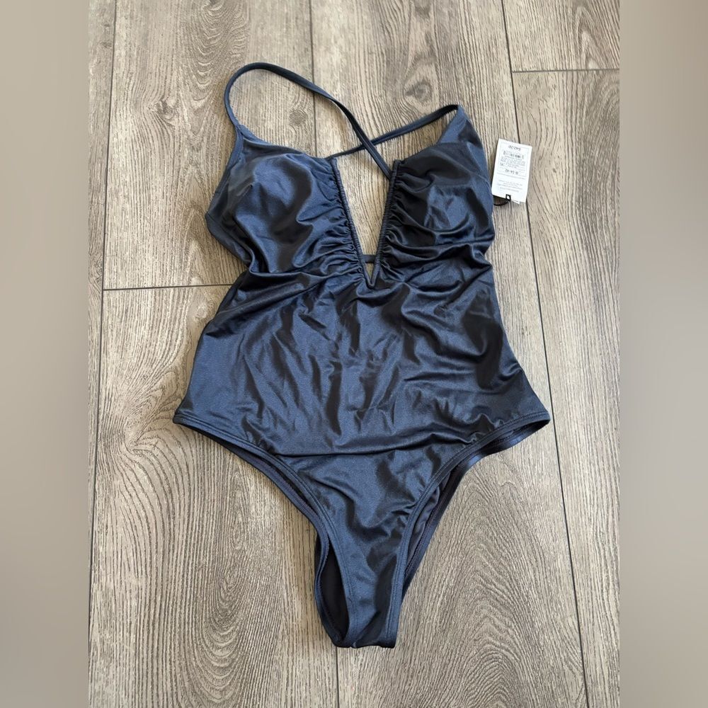 Shade and shore Elegant dark gray One-Piece Swimsuit